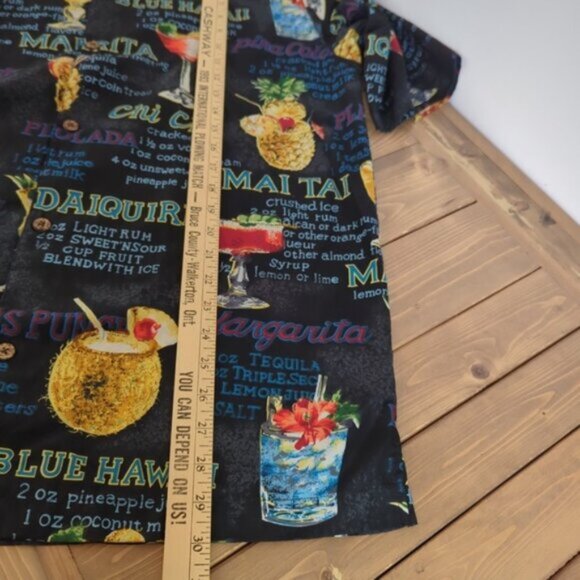 Men’s Hawaiian Summer  Cocktail Lounge Cruise Button Down Shirt - Picture 8 of 11